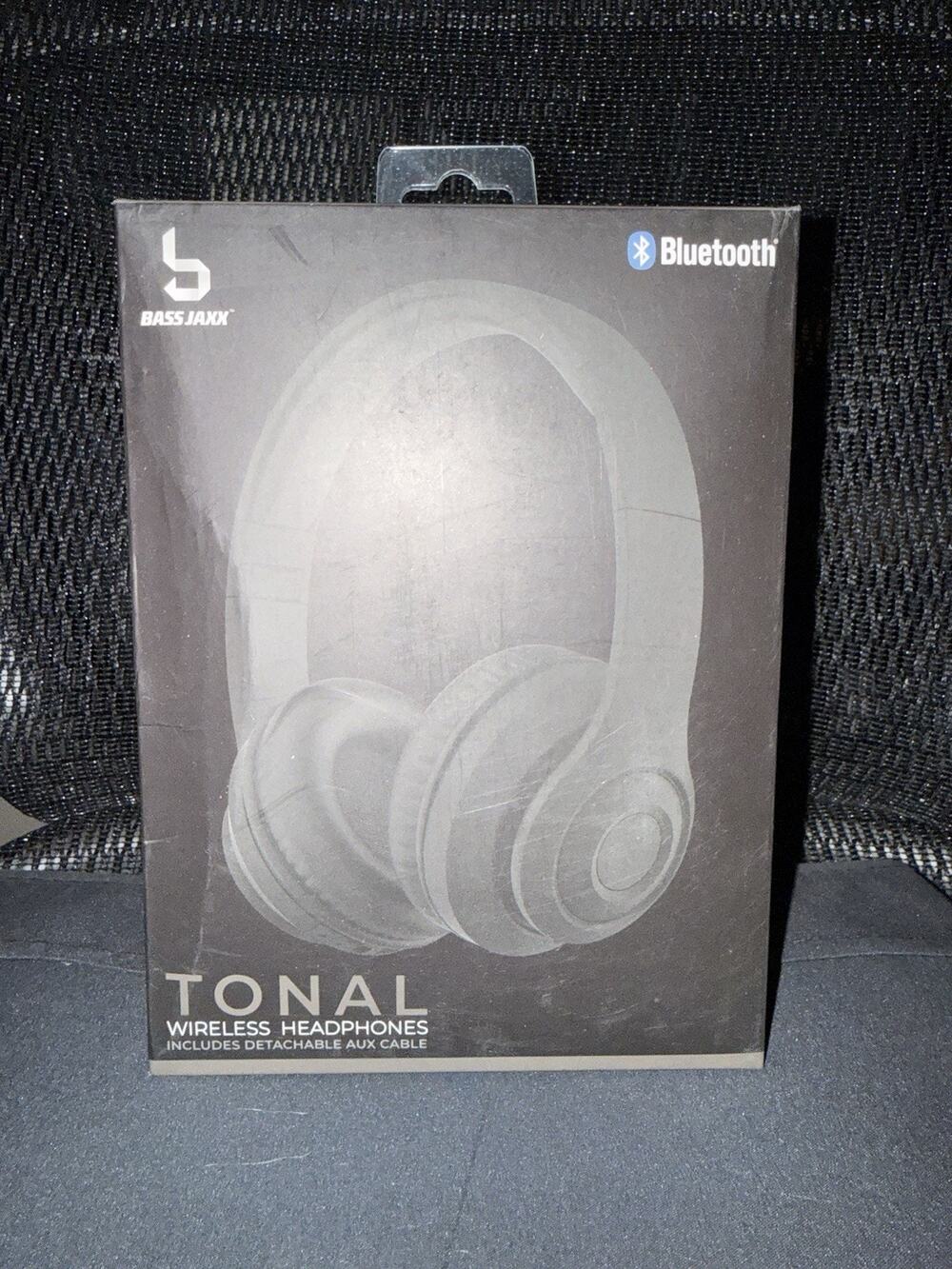 Bass Jaxx Tonal Bluetooth Wireless Headphones – Black – New